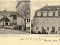 Rue Aristide Briand avec l'église Saint Martin et la mairie-école